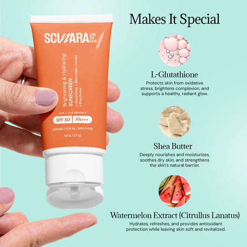 Brightening & Hydrating Sunscreen SPF 50 PA+++ 50gm