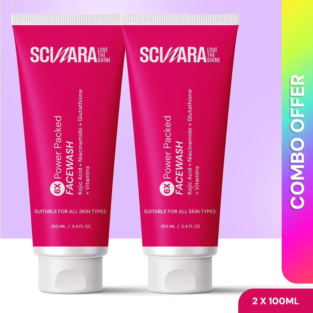 6-in-1 Brightening Facewash with Kojic Acid, Niacinamide, Glutathione & Vitamins