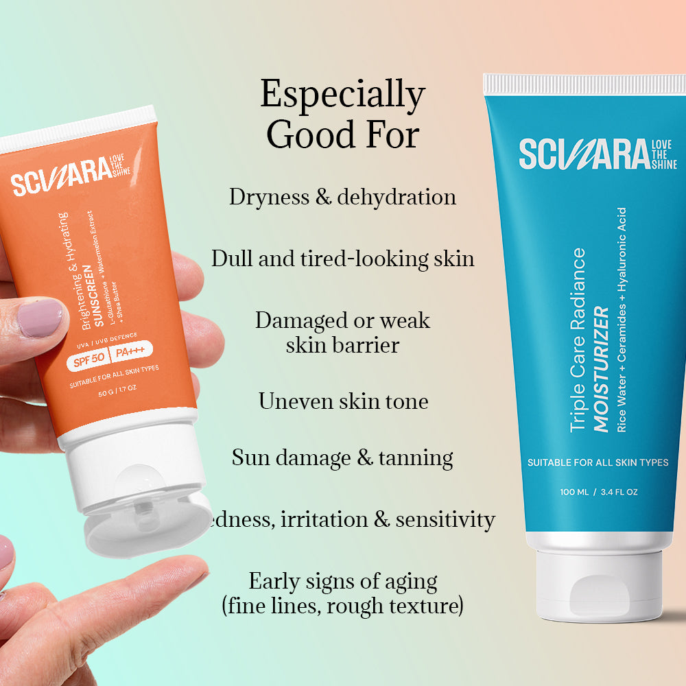 Ceramide Infused Moisturizer + L-Glutathione Sunscreen SPF 50 PA+++